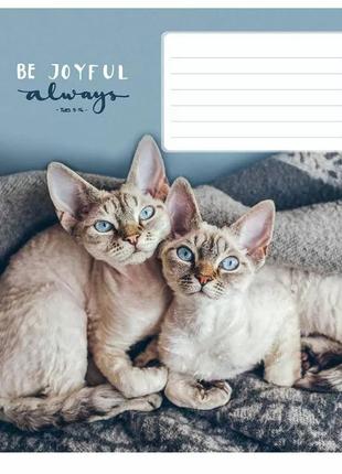 Тетрадь ученическая "be joyful always" 018-3263l-5 в линию, 18 листов