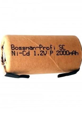 Аккумулятор для шуруповерта bossman sc 1.2v 2000mah ni-cd (картон) с лепестками