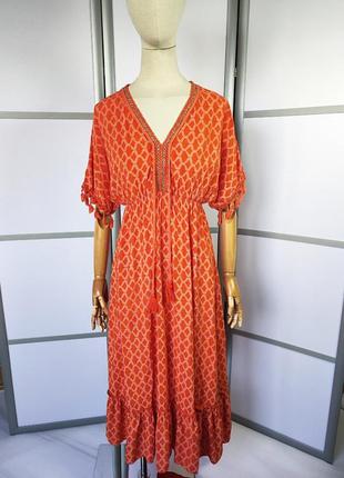 Производство итальялия великолепное длинное вискозное платье