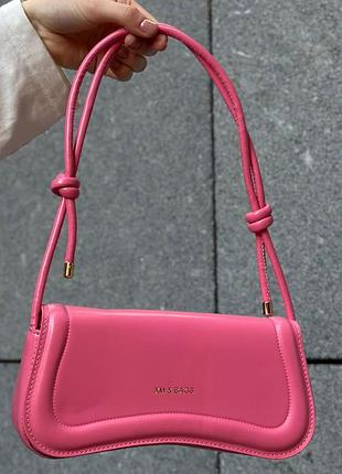 Женская розовая сумка 3973 багет