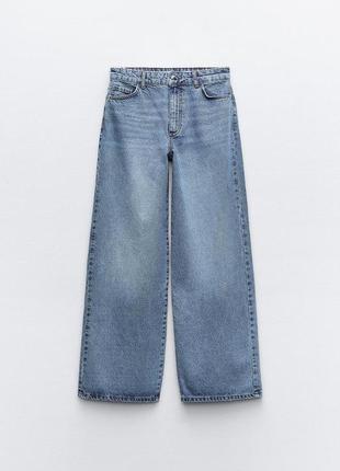 Джинси zara mid rise - wide leg - loose