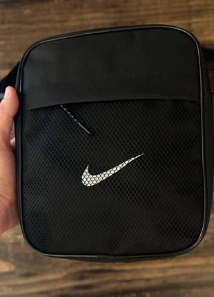 Мужская черная сумка через плечо, барсетка nike, найк.8 фото