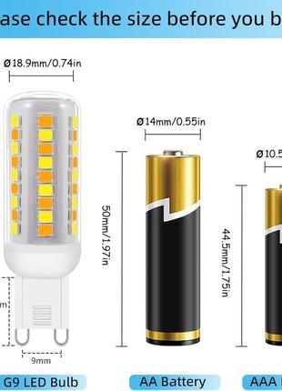 Светодиодные лампы wi-fi smart g9, совместимые с alexa/google assistant, регулируемая...
