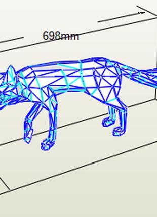 Paperkhan конструктор из картона лиса лисица пазл оригами papercraft 3d фигура развивающий набор антистресс2 фото