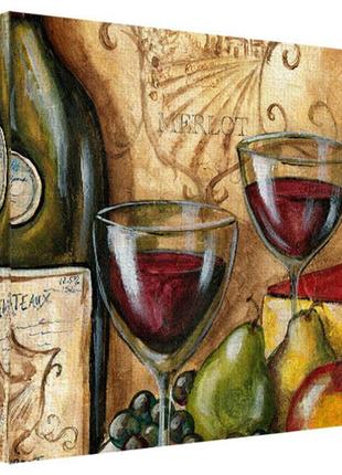 Картина на полотні wine merlot 50x50 см (h5050_ret007)