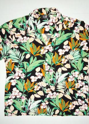 Рубашка  гавайская black number hawaiian italy cotton гавайка (xl)