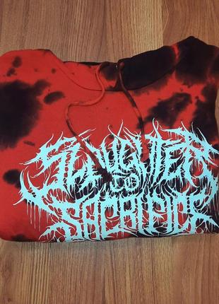 Мужская уникальная кофта худи в стиле тай дай с большим лого