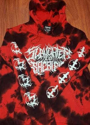 Мужская уникальная кофта худи в стиле тай дай с большим лого