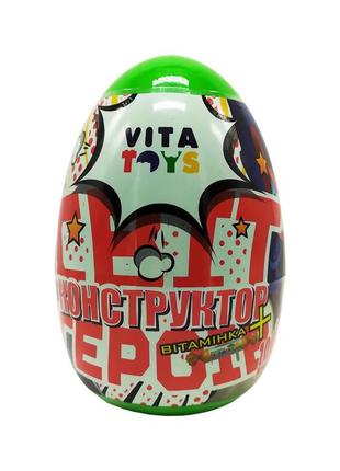 Конструктор у яйці "герої" vita toys vtk 0074 100 деталей