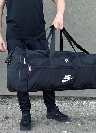Большая спортивная дорожная черная сумка. сумка для поездок с плечевым ремнем3 фото