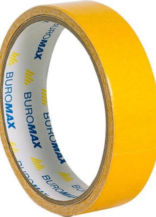 Скотч buromax двухсторонний на тканевой основе 24 мм х 5 м (bm.7554)  гарантія!