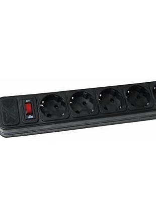 Сетевой фильтр питания maxxter spm5-g-6b чорний, 1.8 м кабель, 5 розеток (spm5-g-6b)  гарантія!