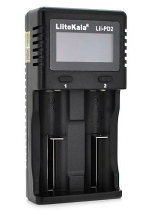 Зарядное устройство для аккумуляторов liitokala 2 slots, lcd display, li-ion, ni-mh, ni-cd, + aaaa, с,
