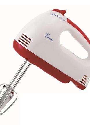 Миксер ручной domotec r.6633w, красно-белый  гарантія!