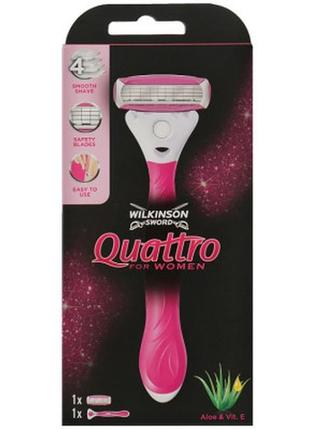 Бритва wilkinson sword quattro for women (4027800138005)  гарантія!