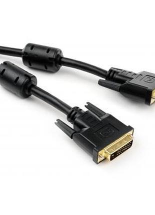 Кабель мультимедийный dvi to dvi 24+1pin 1.8 m vinga (vcpdcdvimm1.8bk)  гарантія!