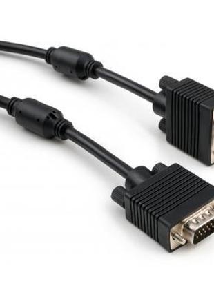 Кабель мультимедийный vga 3.0m ferrits vinga (vcpvgaf3bk)  гарантія!