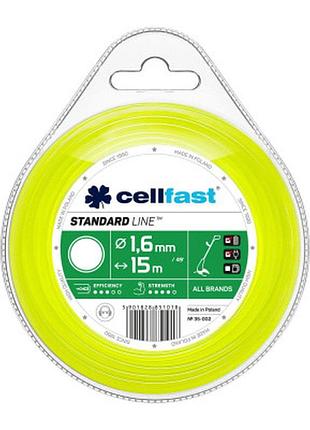 Жилка косильная cellfast коло 1.6 x 15м (35-002)  гарантія!