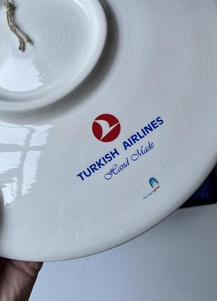 Колекційна декоративна тарілка turkish airlines!2 фото