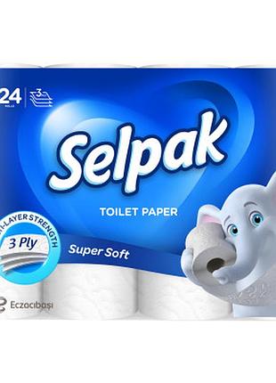 Туалетний папір selpak 3 шари 24 рулони (8690530204478) гарантія!