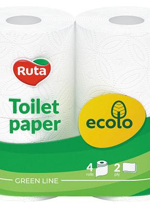 Туалетная бумага ruta ecolo 2 слоя 4 рулона (4820023747135)  гарантія!