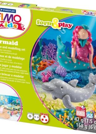 Набор для творчества fimo kids русалка 4 цвета х 42 г (4007817806258)  гарантія!