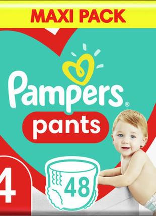 Подгузники pampers трусики pants размер 4 (9-15 кг) 48 шт (8006540068755)  гарантія!