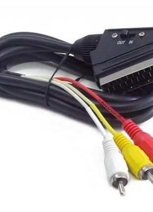Кабель мультимедийный rca - scart, 1.8 m cablexpert (ccv-519-001)  гарантія!
