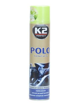 Автополироль k2 polo cockpit 300ml зеленое яблоко (k403zj)  гарантія!
