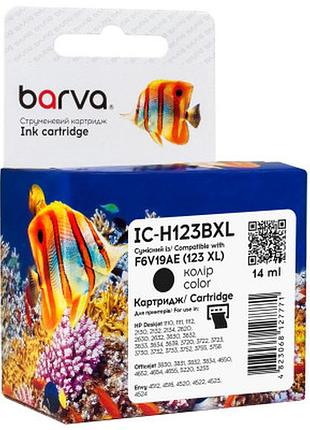 Картридж barva hp 123xl black/f6v19ae, 14 мл (ic-h123bxl)  гарантія!