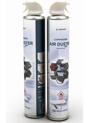 Чистящий сжатый воздух spray duster 750ml gembird (ck-cad-fl750-01)  гарантія!