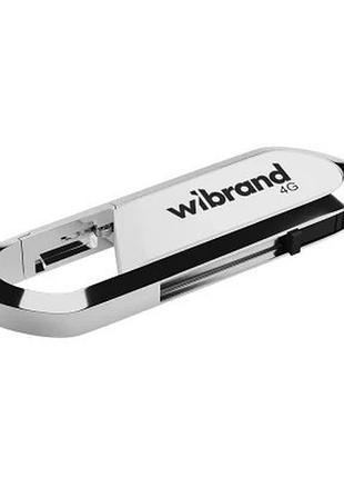 Usb флеш накопитель wibrand 4gb aligator white usb 2.0 (wi2.0/al4u7w)  гарантія!