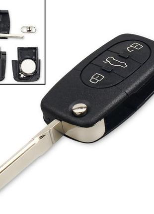 Ключ зажигания, чип id48 4d0837231a 3 кнопки hu66 для audi a3 a4 a6 a8 rs4  гарантія!