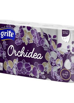 Туалетная бумага grite orchidea 3 слоя 8 рулонов (4770023348033)  гарантія!