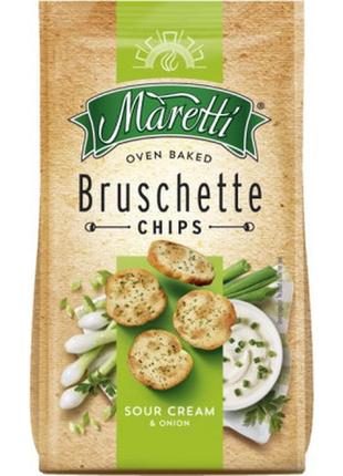 Сухарики maretti сметана и лук 70 г (3800205877325)  гарантія!
