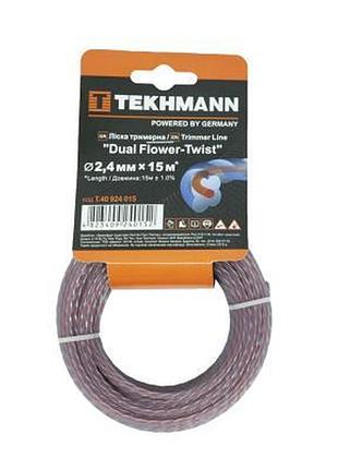 Жилка косильная tekhmann "dual flower-twist" 2,4 мм x 15 м (t.40924015)  гарантія!