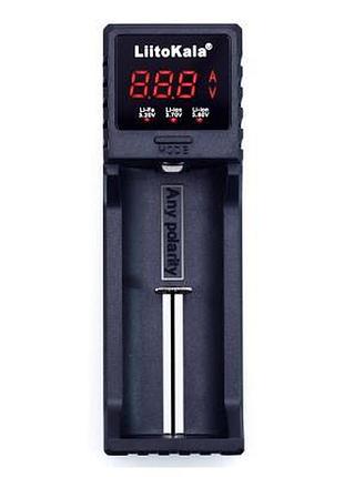 Зарядное устройство для аккумуляторов liitokala 1 slot, lcd дисплей, li-ion/ni-mh/ni-cd/aa/ааa/aaaa/с (lii-s1)