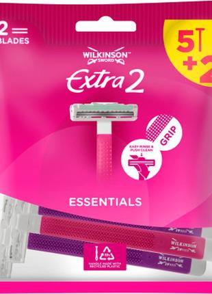 Бритва wilkinson sword extra 2 essentials beauty 5+2 шт. (4027800576128)  гарантія!