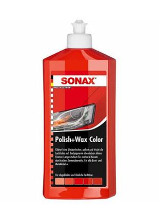 Автополироль sonax polish wax color nanopro red 250мл (296441)  гарантія!