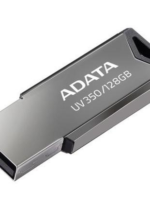 Usb флеш накопитель adata 128gb uv350 metallic usb 3.1 (auv350-128g-rbk)  гарантія!