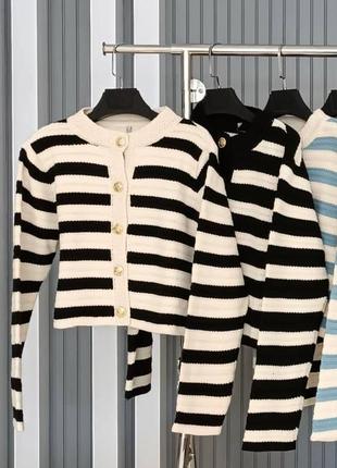 Базовый кардиган в полоску massimo dutti