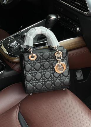 💎 christian dior small lady dior my abcdior bag black  ki990021 фото