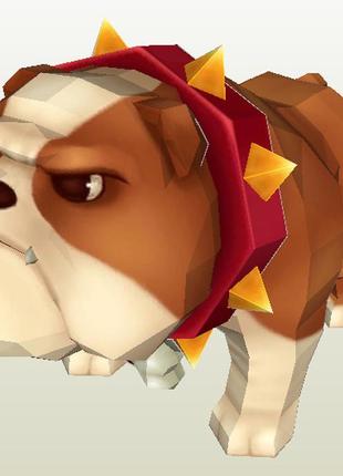 Paperkhan сборная модель фигура пазл бульдог собока пазл оригами papercraft 3d фигура развивающий набор