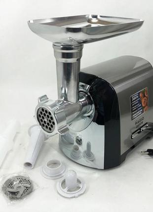 Электрическая мясорубка профессиональная magio mg-269 2400w, мясорубка с металлическим редуктором shoр