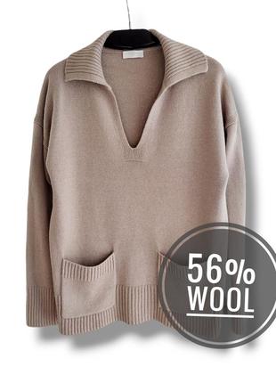 Стильнй джемпер с воротничком the white company .