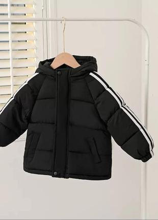 Базова дитяча курточка на осінь для хлопчика та дівчинки 98, 110 см чорна демісезон