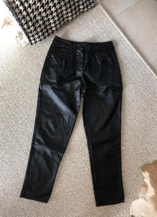 Шкіряні штани вільні брюки еко штучні замінник эко кожаные брюки искусственные штаны