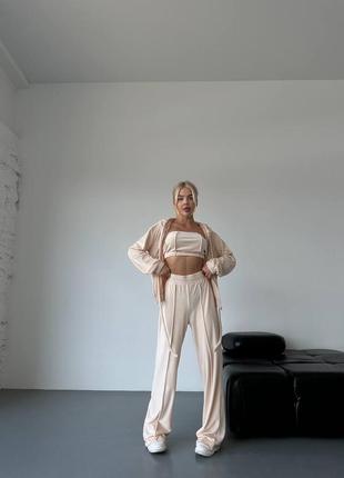 Велюровый спортивный костюм тройка 3 в 1