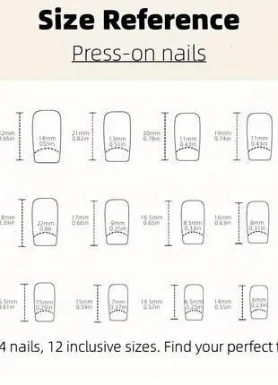 Накладные ногти 24 шт. для маникюра + 24 клеевых стика или клей для типс