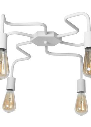 Люстра лофт msk electric laminari стельова на шість ламп nl 17503-6 wh